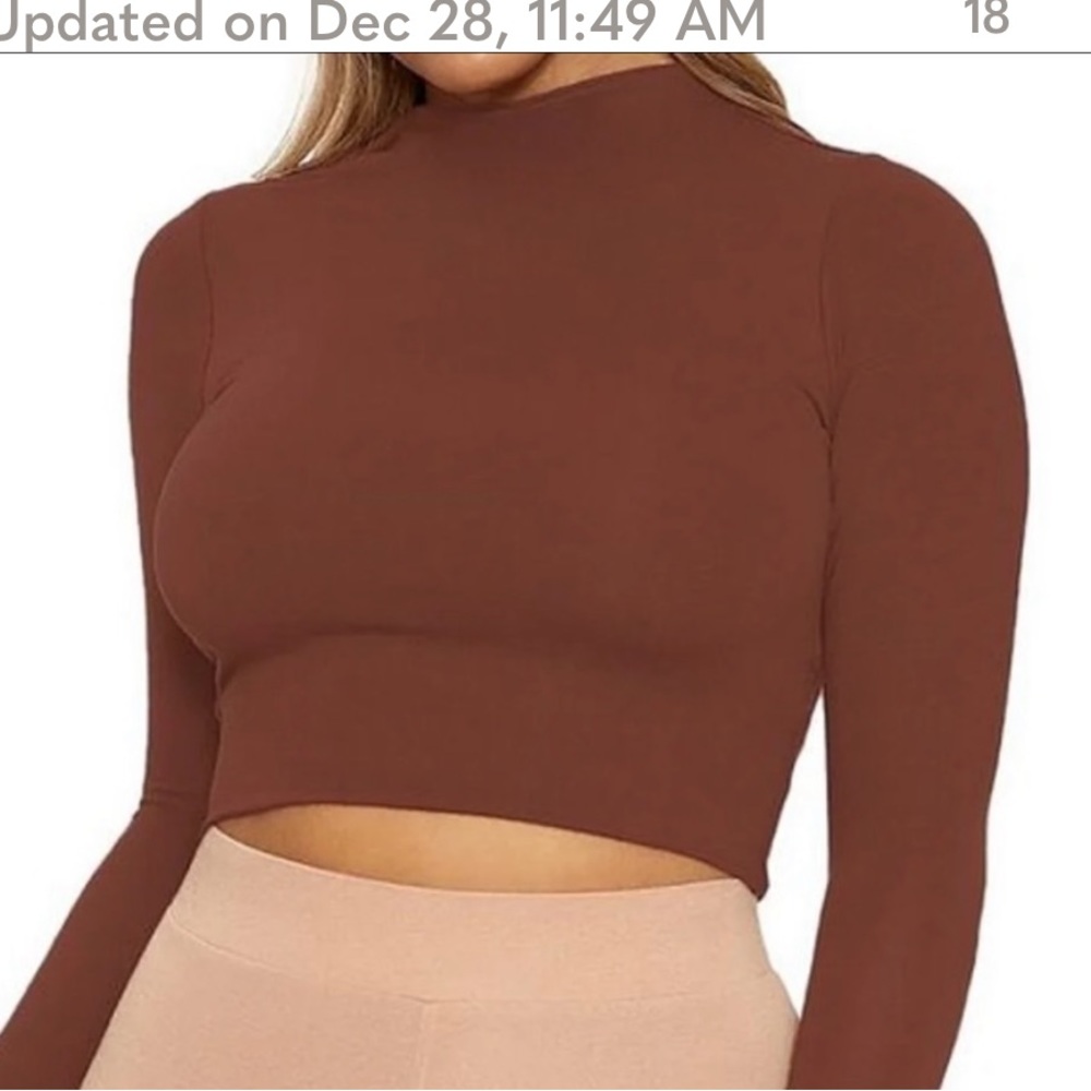 Naked Wardrobe Longsleeve Crop Top